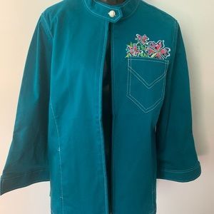 Gorgeous Bob Mackie floral jacket size medium